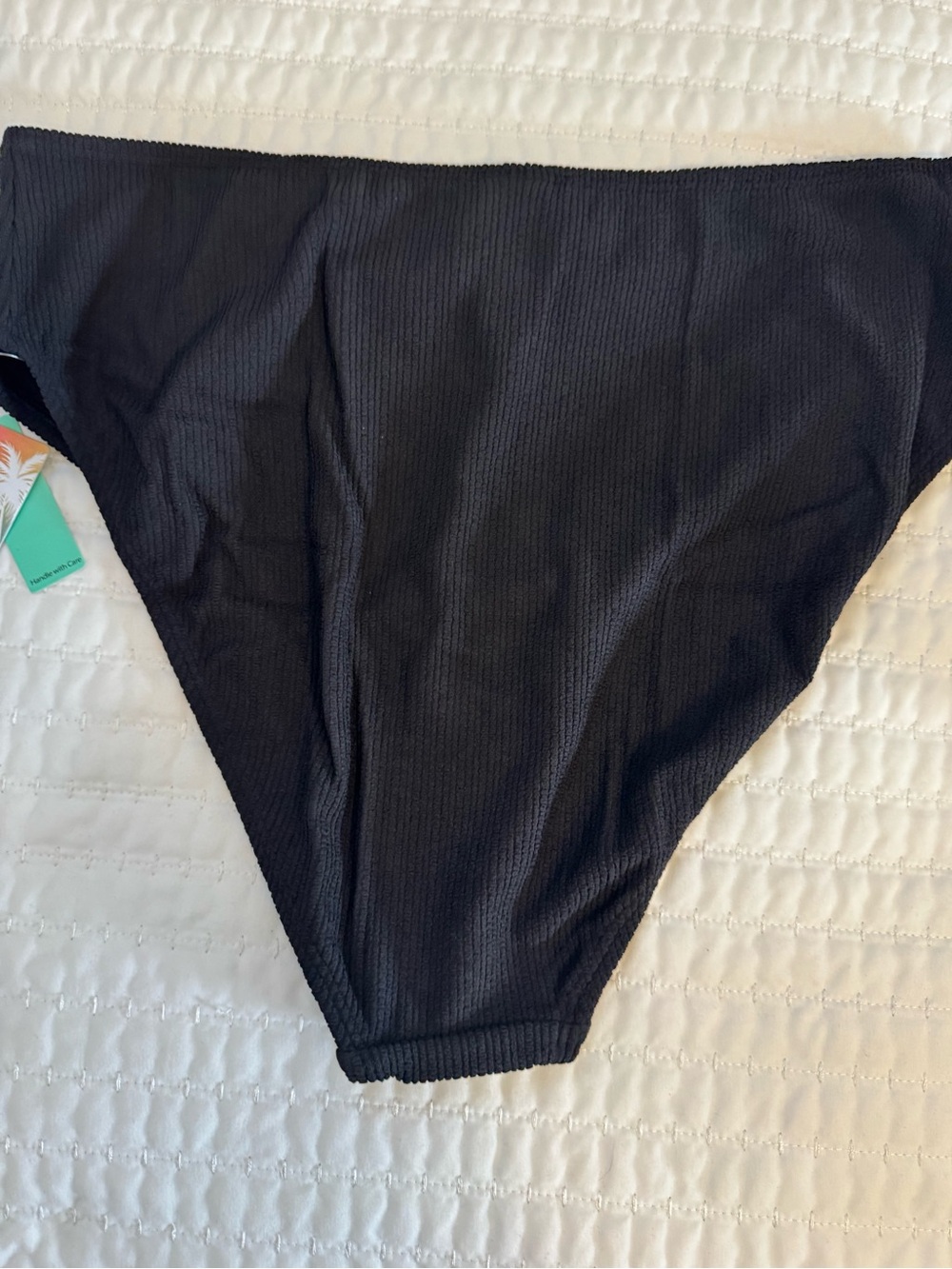 Pacifica by Sunsets Astrid High Waist Bikini Bottom Black Size 14 NWT